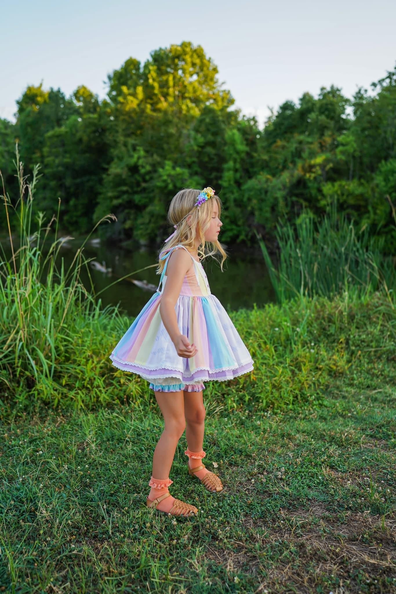 Vintage Sky in Pastel Rainbow