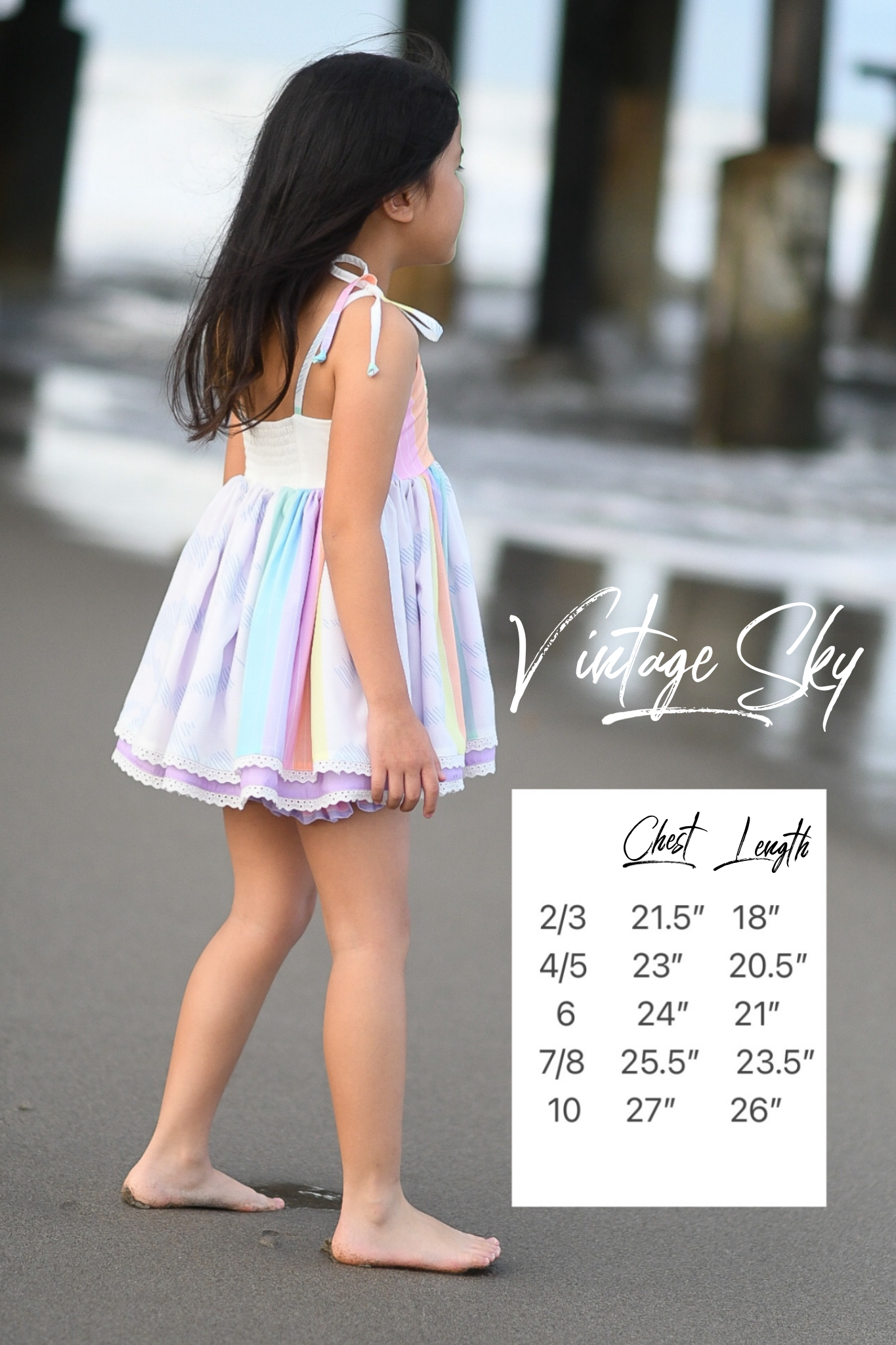 Vintage Sky in Pastel Rainbow