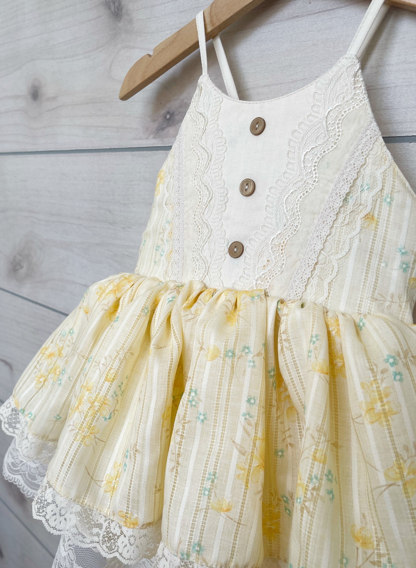 Size 2/3 Light Yellow Skirted Romper