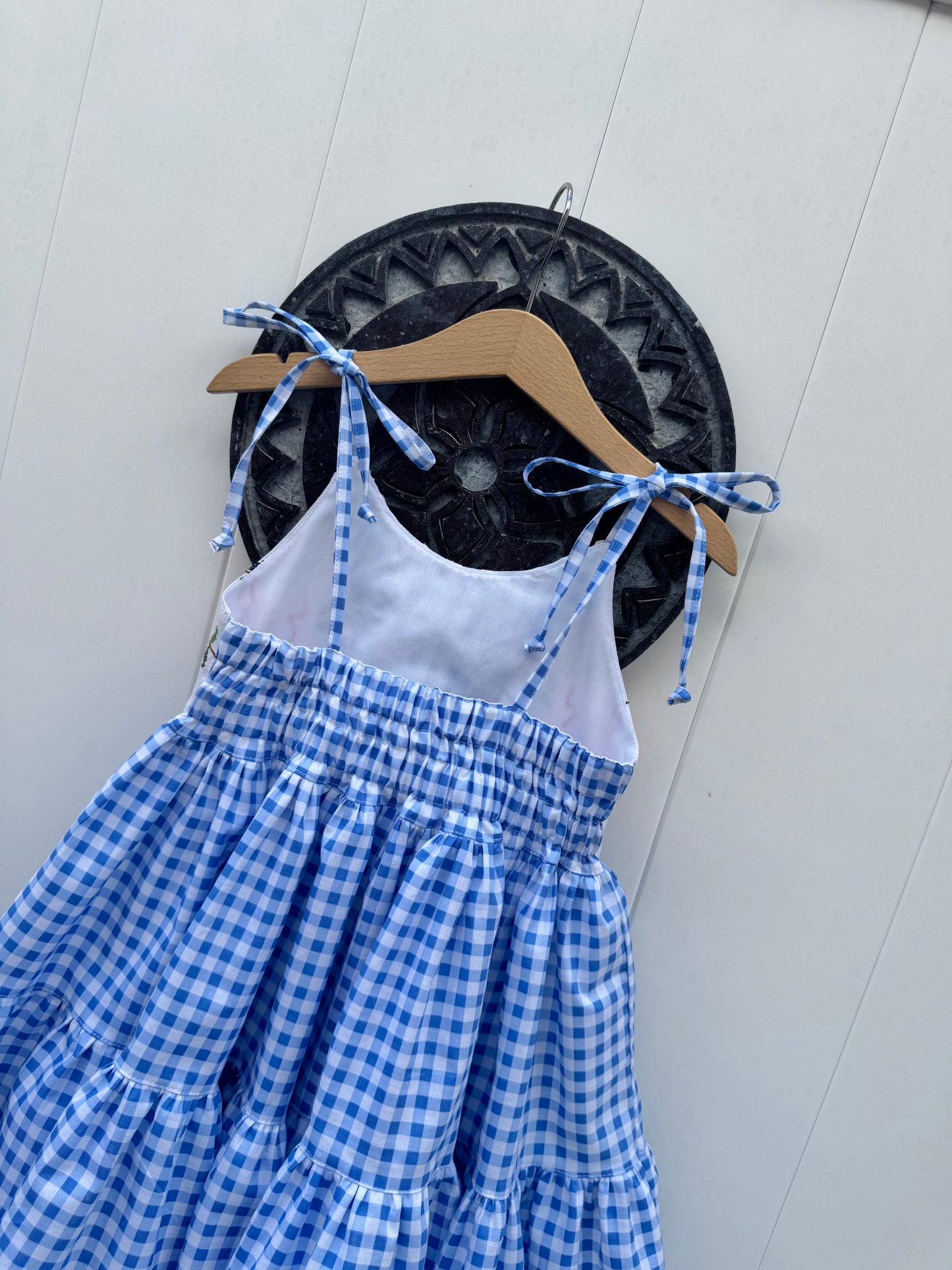 Vintage Blue Gingham Dress