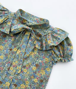 Remi Blouse in Sage Green Petite Fleurs