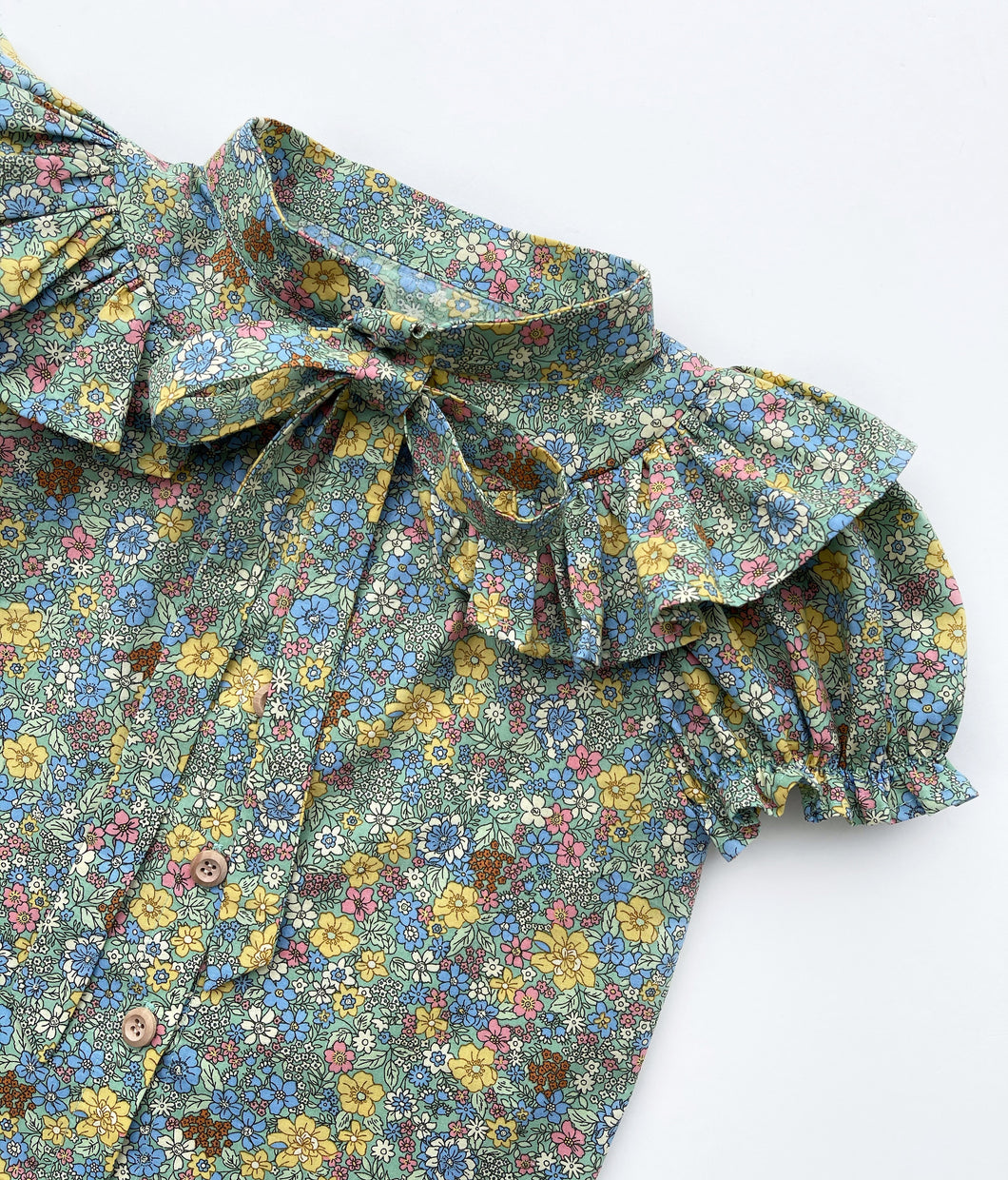 Remi Blouse in Sage Green Petite Fleurs