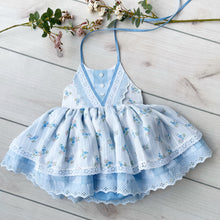 Load image into Gallery viewer, Size 2/3 Light Blue Skirted Romper